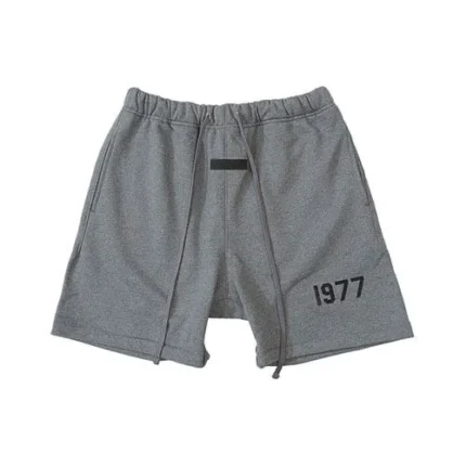 Essentials 8th Collection 1977 Flocking Letter Shorts Grey